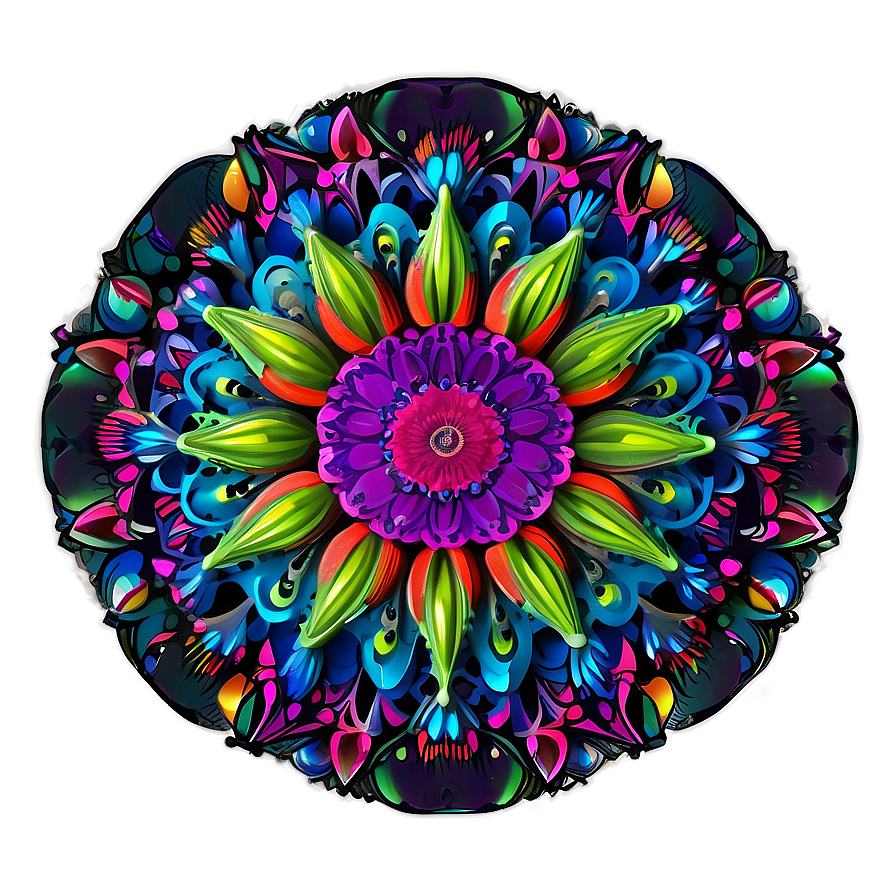 Psychedelic Mandala Background Png Ppd39 PNG Image