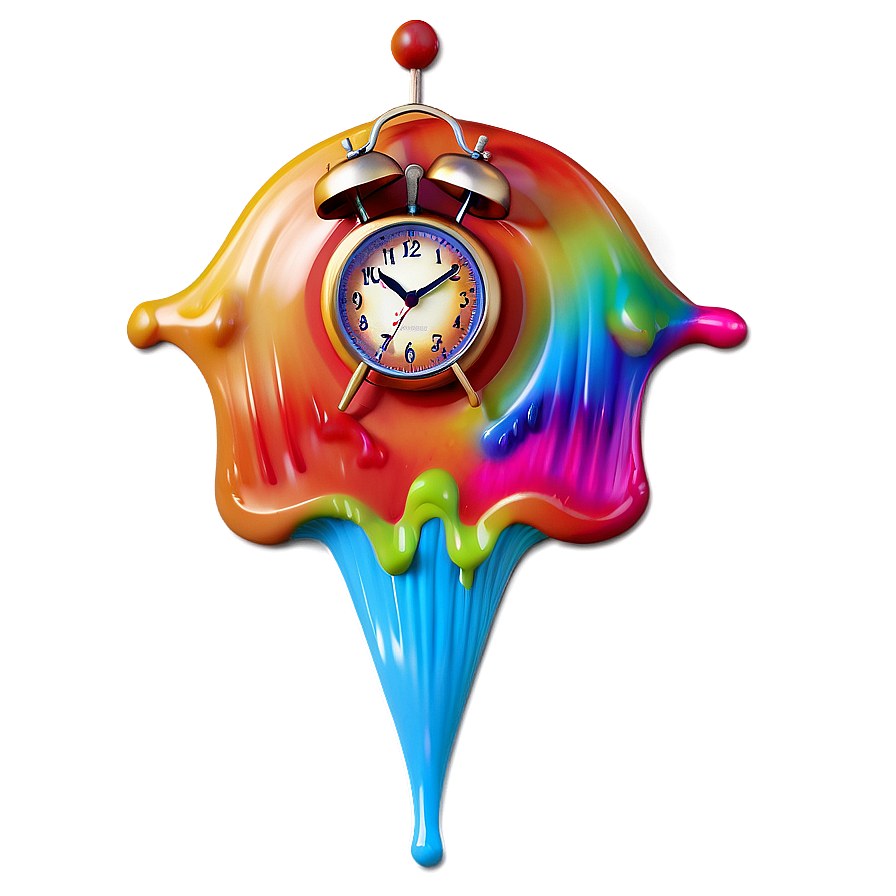 Psychedelic Melting Clock Png Nix PNG Image