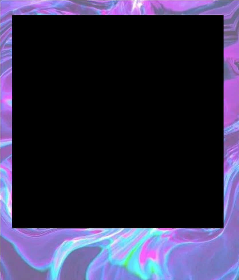 Psychedelic Polaroid Frame PNG Image