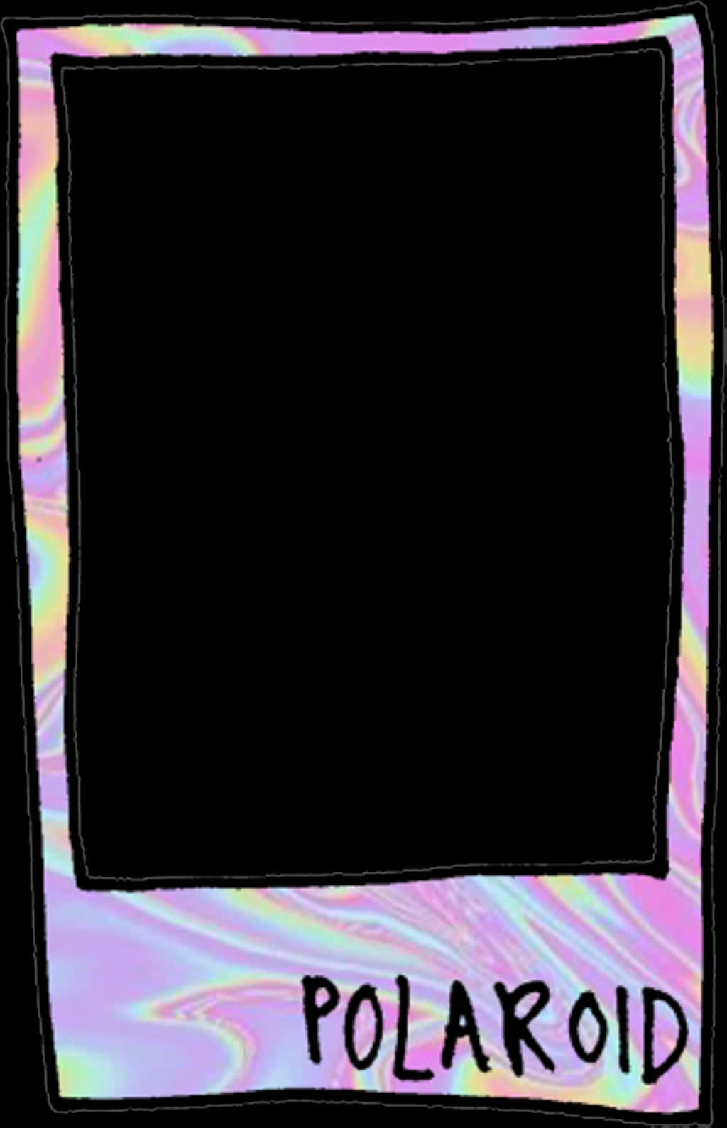 Psychedelic Polaroid Frame PNG Image