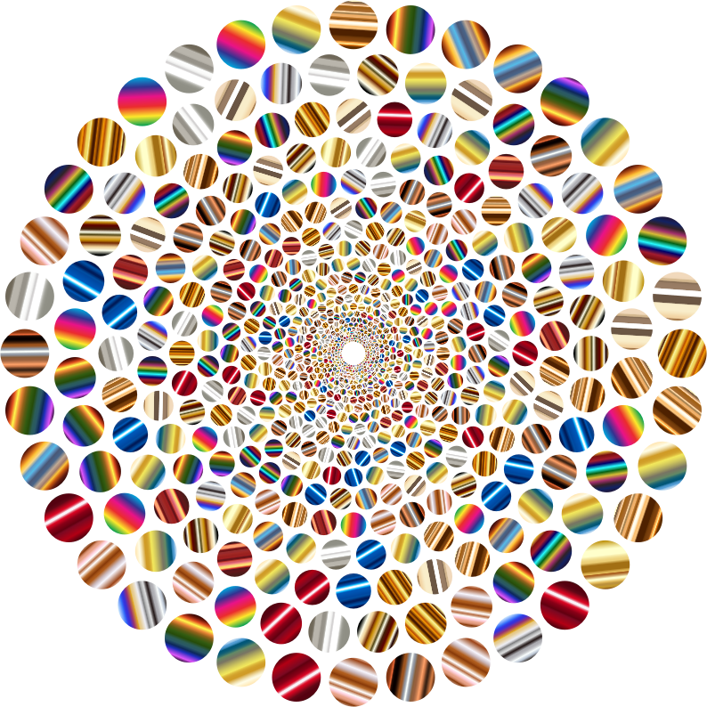 Psychedelic Spiral Pills Pattern PNG Image