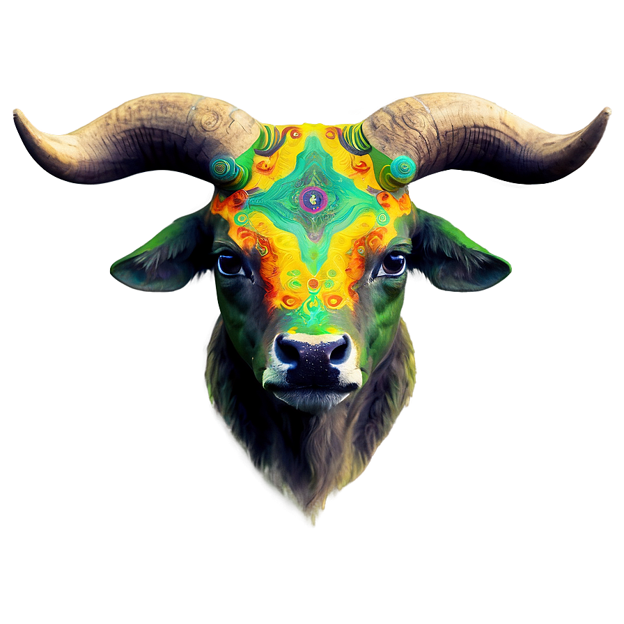 Psychedelic Taurus Vision Png Nyk93 PNG Image