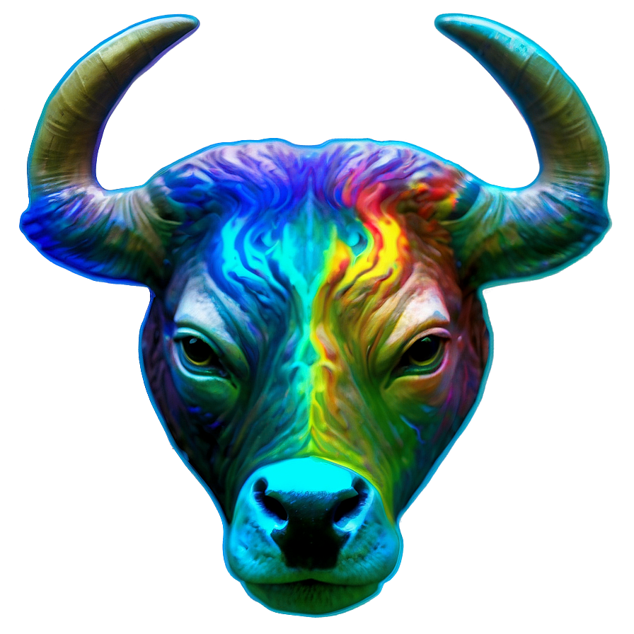 Psychedelic Taurus Vision Png Wky27 PNG Image