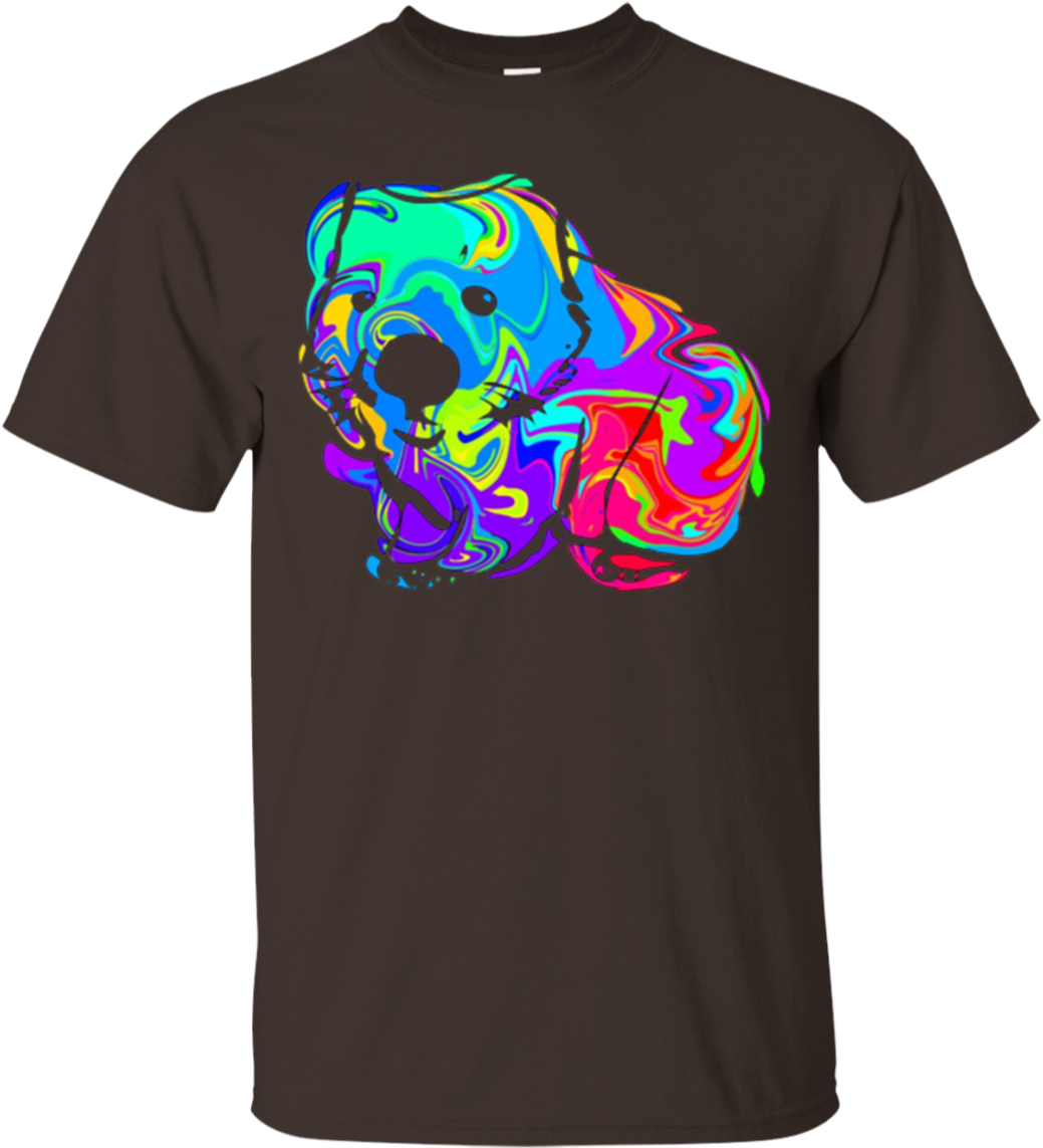 Psychedelic Wombat T Shirt Design PNG Image