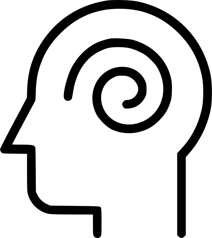 Psychology Conceptual Spiral Mind Icon PNG Image