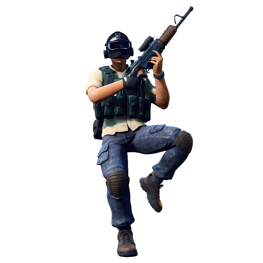 Pubg Character On Alert Png Cdu PNG Image