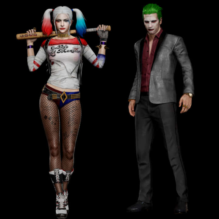 Pubg Harley Quinn Joker Cosplay Outfits PNG Image