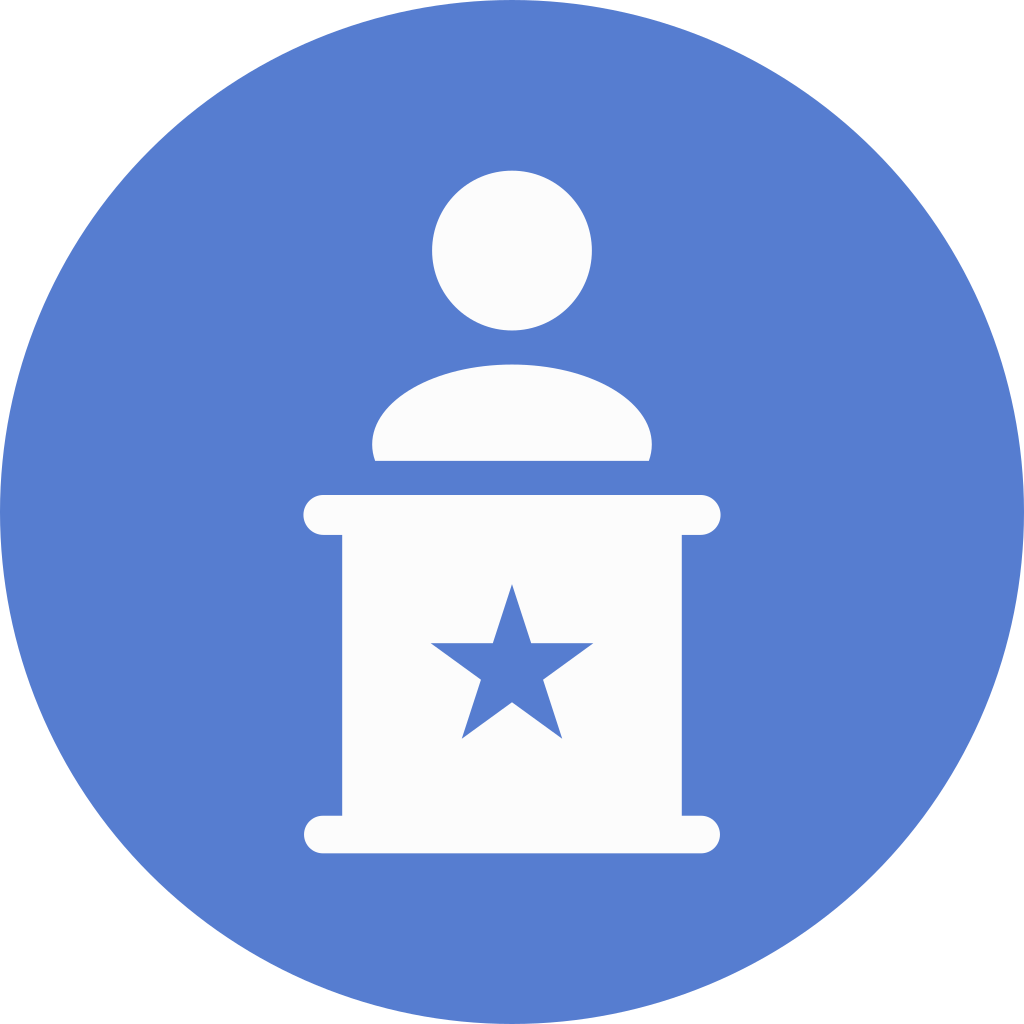 Public Speaker Podium Icon PNG Image