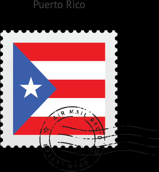 Puerto Rico Flag Stamp PNG Image