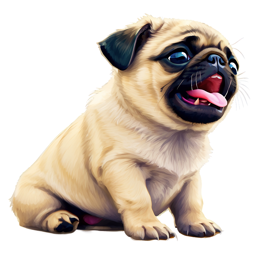 Pug Puppy Yawn Png Huf14 PNG Image