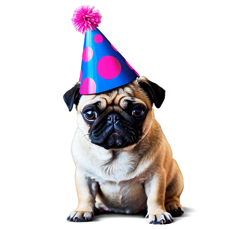 Pug With Party Hat Png 19 PNG Image