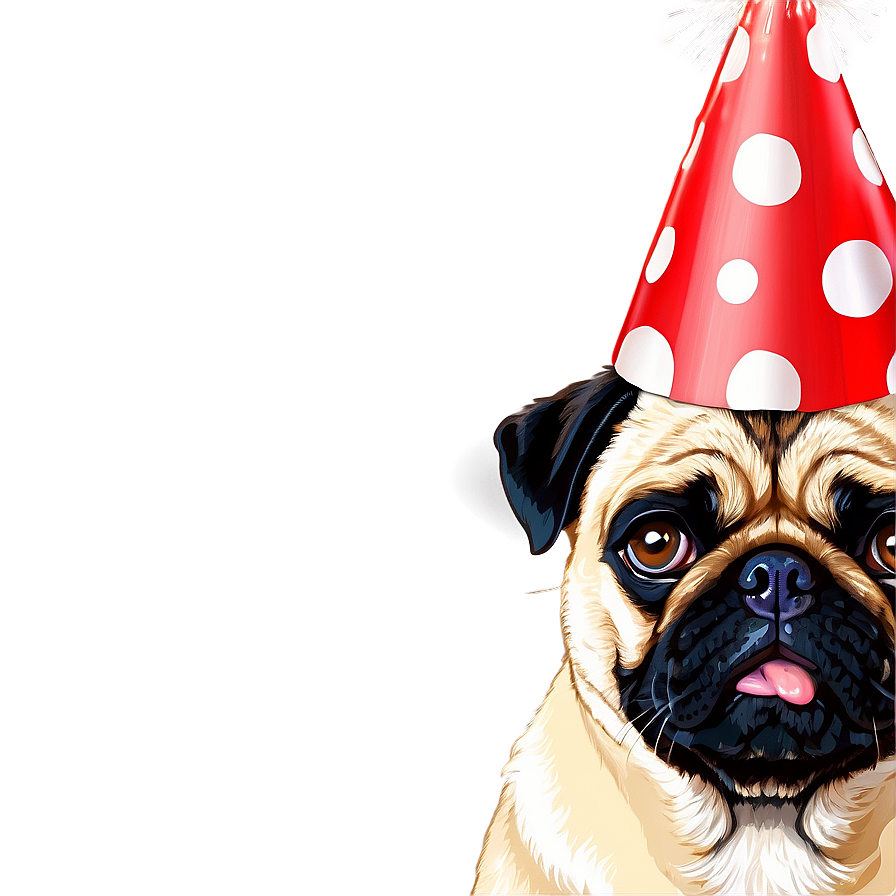 Pug With Party Hat Png Udy91 PNG Image