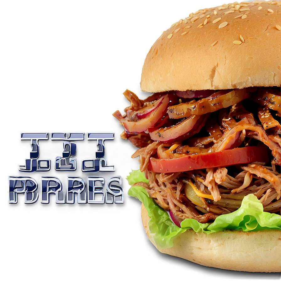 Pulled Pork Burger Png Tsj PNG Image