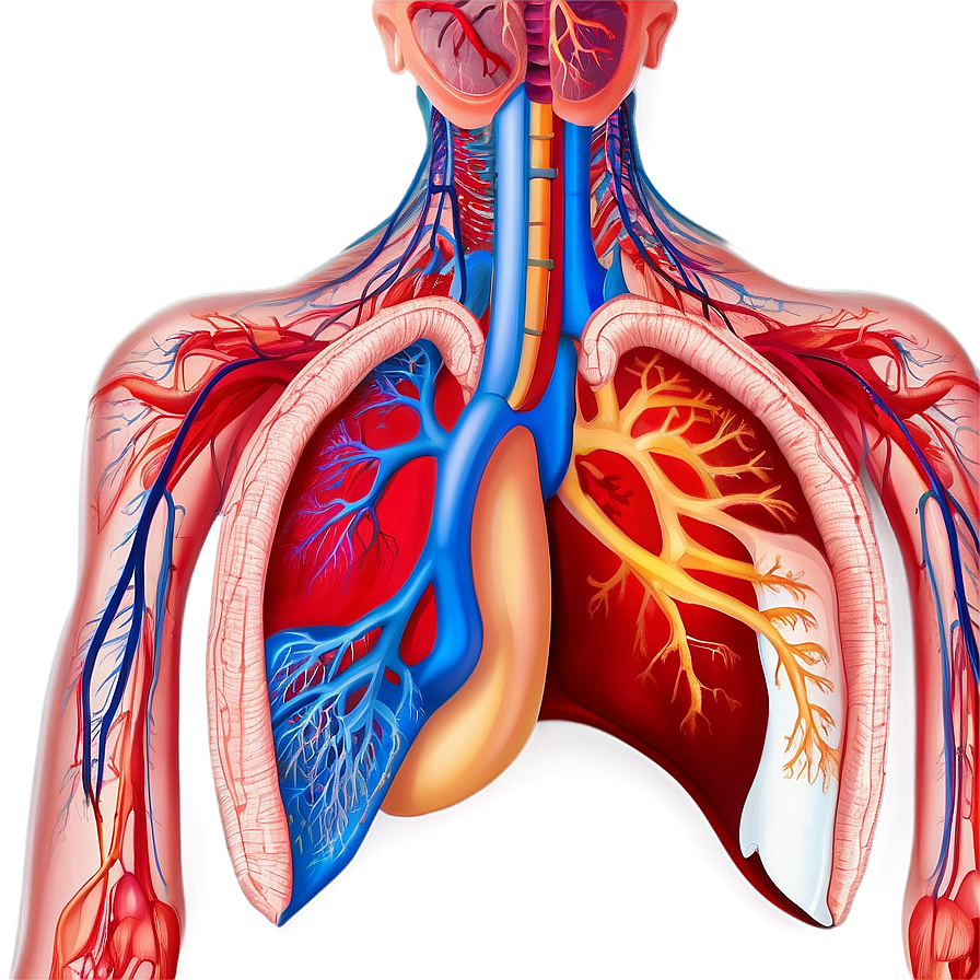 Pulmonary Circulation Diagram Png 06132024 PNG Image