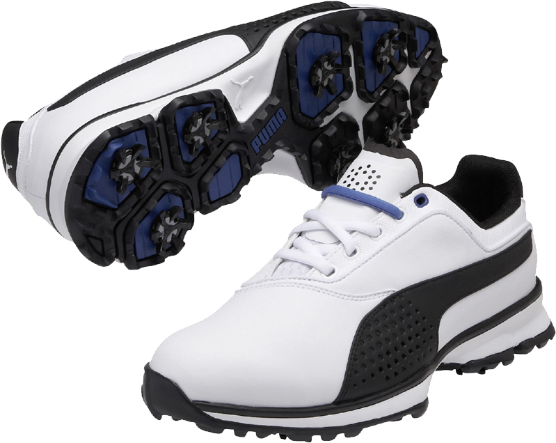 Puma Golf Shoes White Blue PNG Image