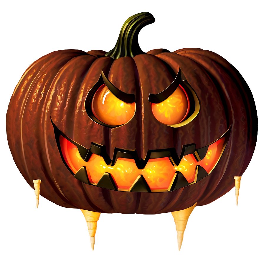 Pumpkin Face With Fangs Png 69 PNG Image