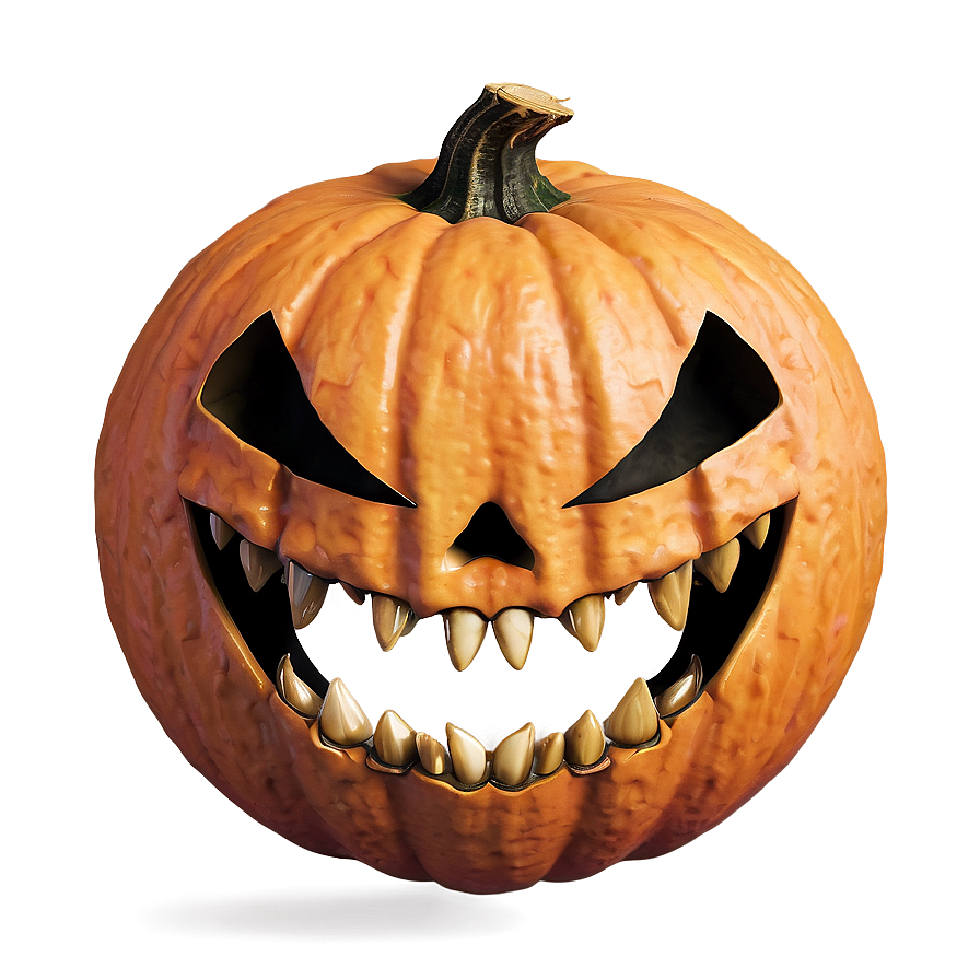 Pumpkin Face With Fangs Png Sfq PNG Image