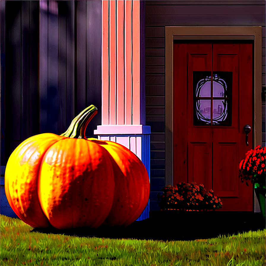 Pumpkin On Porch Png Won PNG Image