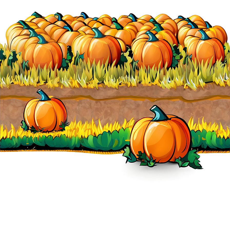 Pumpkin Patch Field Png 16 PNG Image