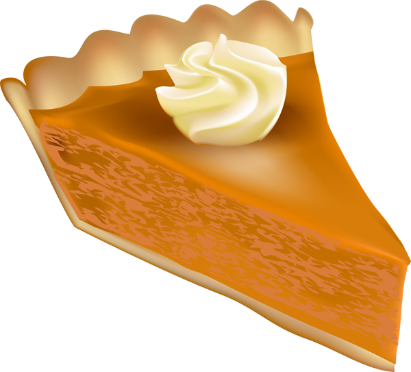 Pumpkin Pie Slice With Whipped Cream.png PNG Image