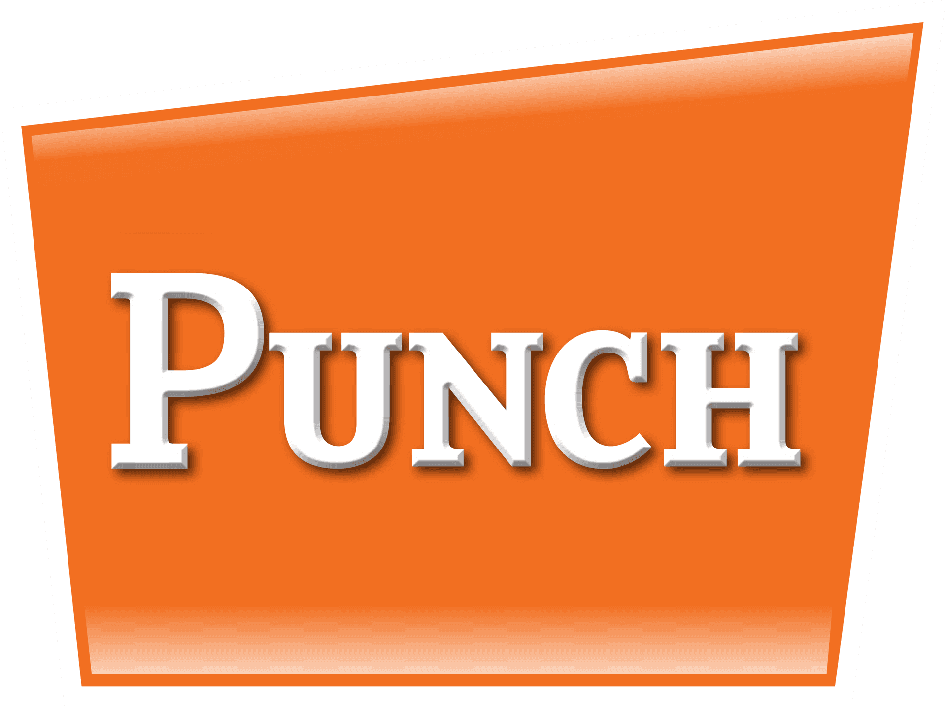 Punch Logo Orange Background PNG Image