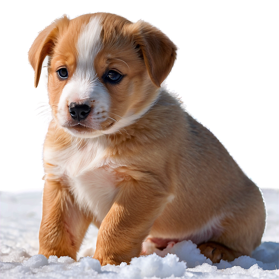 Puppy In Snow Png Olp70 PNG Image