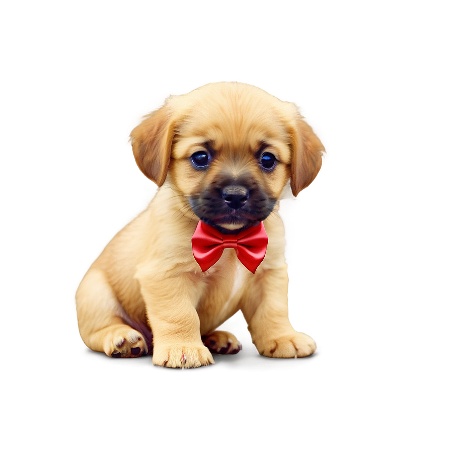 Puppy With Bow Png 16 PNG Image