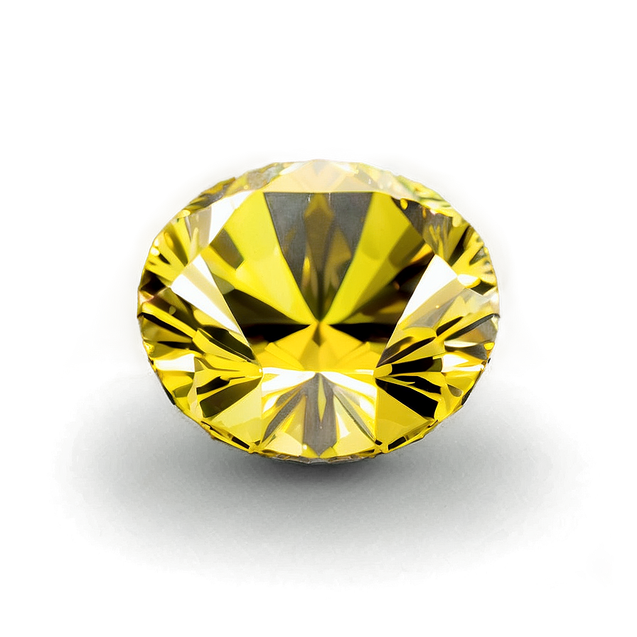 Pure Yellow Diamond Cut Png Tht PNG Image