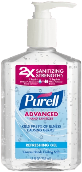 Purell Hand Sanitizer Bottle PNG Image