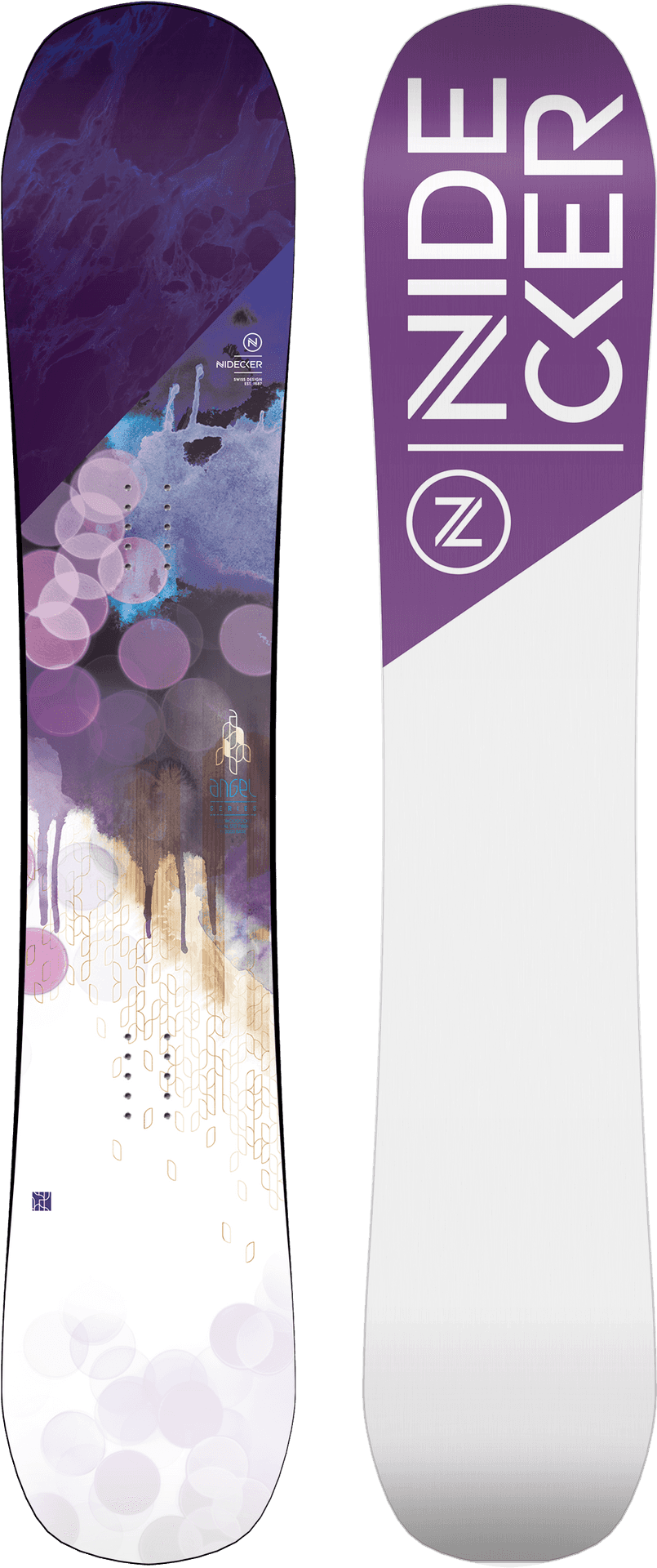 Purple Abstract Design Snowboard PNG Image