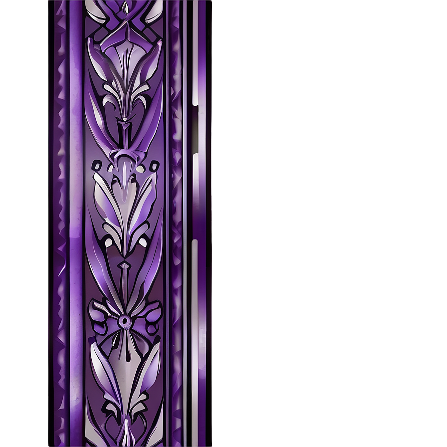 Purple Art Deco Style Border Png 11 PNG Image