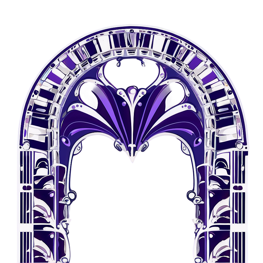 Purple Art Deco Style Border Png Kws81 PNG Image