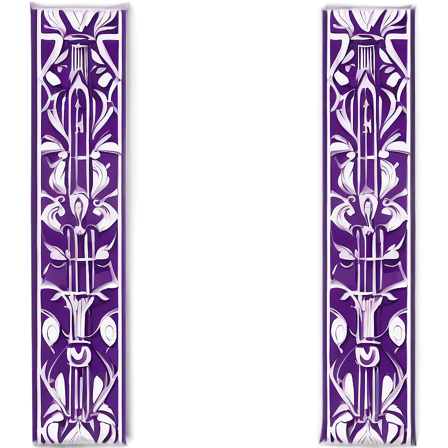 Purple Art Deco Style Border Png Ynf16 PNG Image