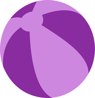 Purple Beach Ball Graphic PNG Image