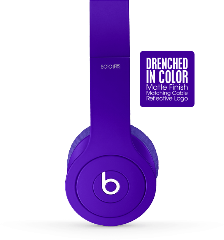 Purple Beats Solo H D Headphones PNG Image