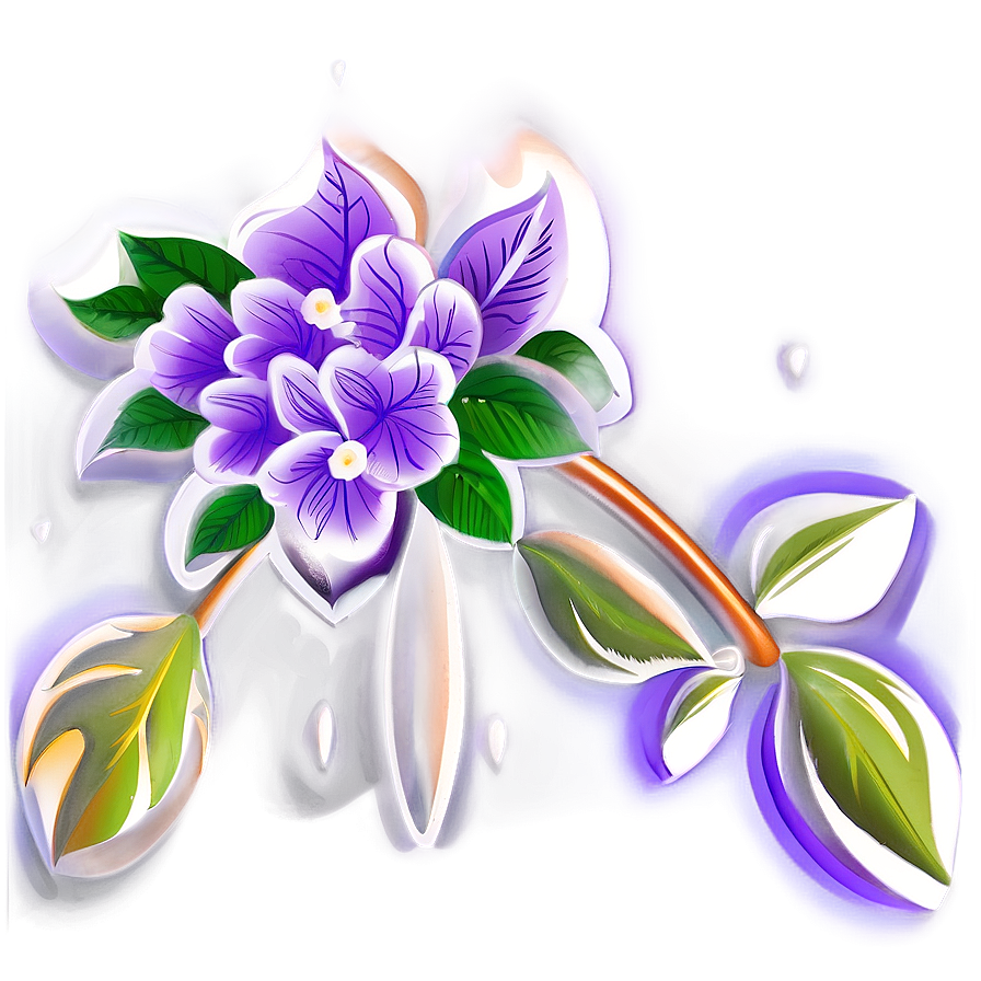 Purple Bloom Art Png 15 PNG Image