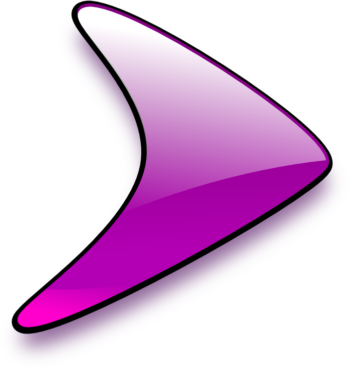 Purple Boomerang Graphic PNG Image