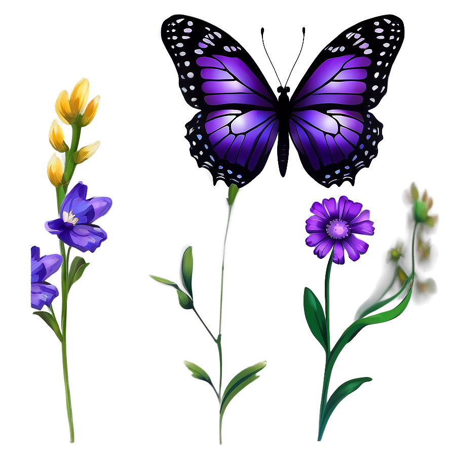 Purple Butterfly Clipart Png 05232024 PNG Image