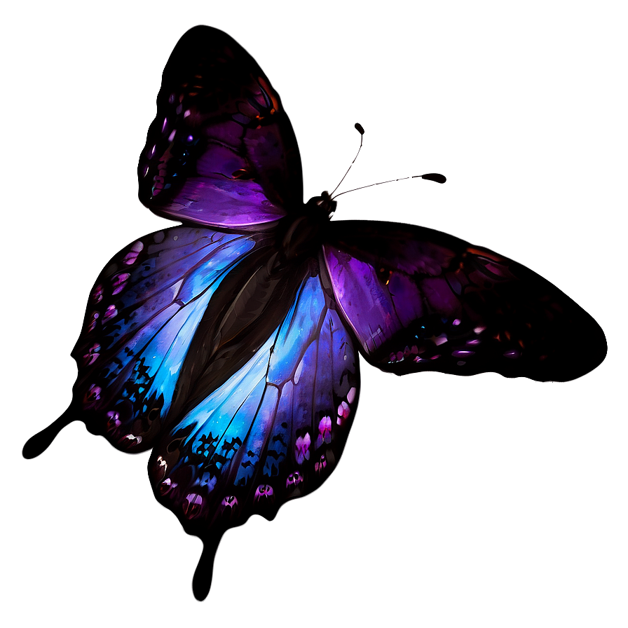 Purple Butterfly On White Png 59 PNG Image