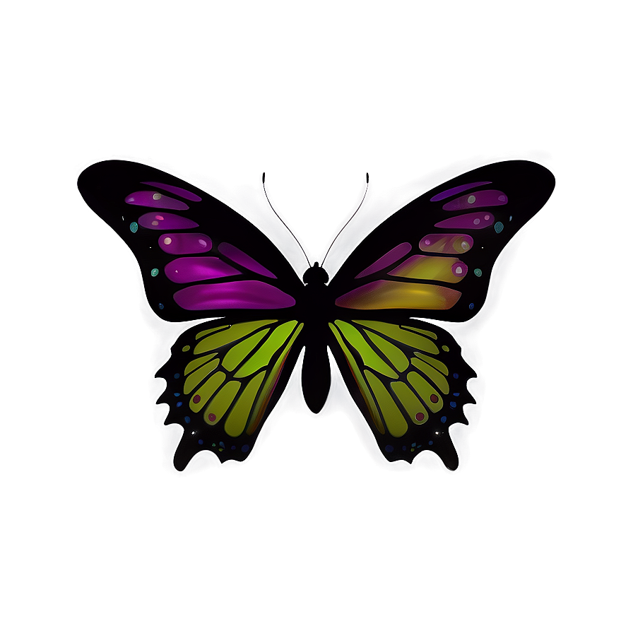 Purple Butterfly Outline Png 80 PNG Image