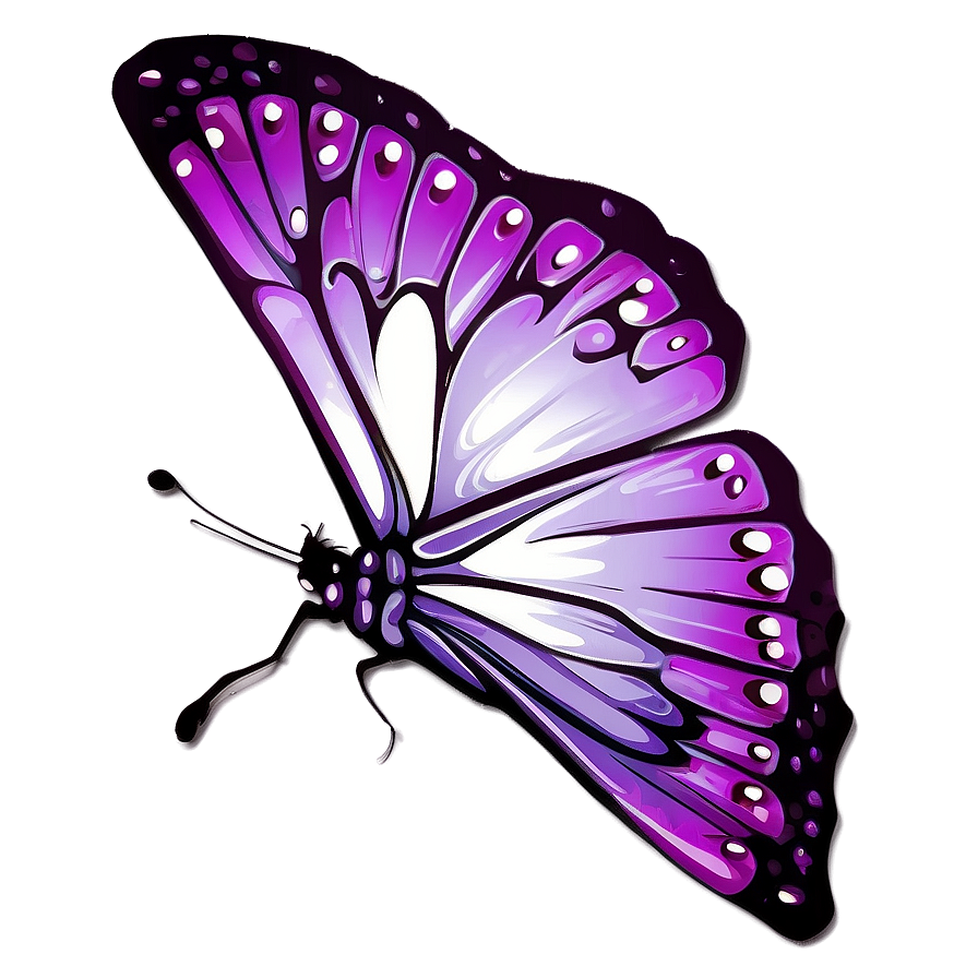 Purple Butterfly Outline Png Tit86 PNG Image