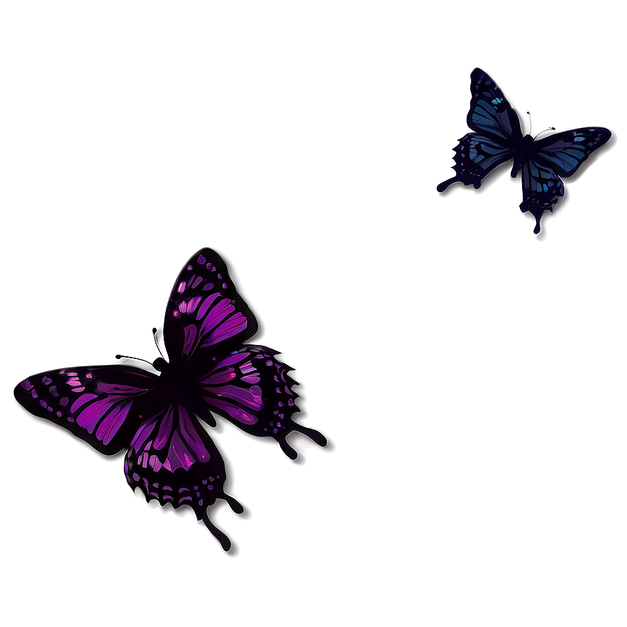 Purple Butterfly Silhouette Png 05232024 PNG Image