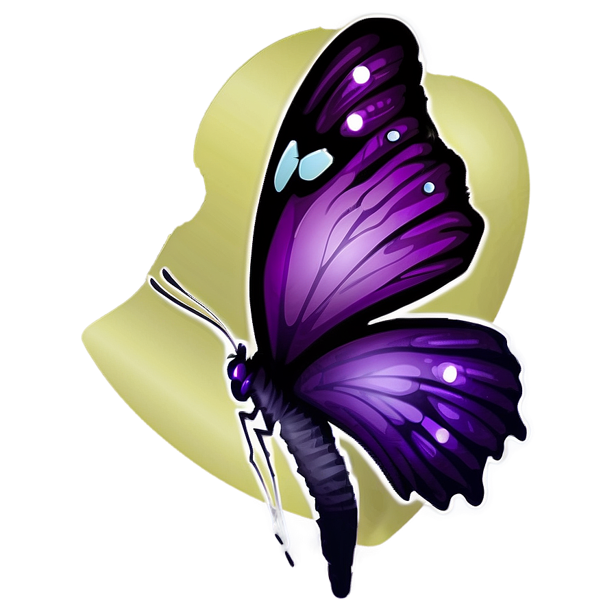 Purple Butterfly Silhouette Png Ksp52 PNG Image