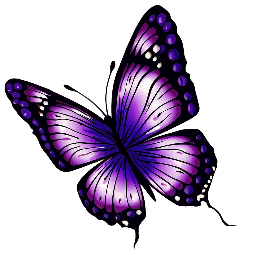 Purple Butterfly Tattoo Design Png Bvy PNG Image