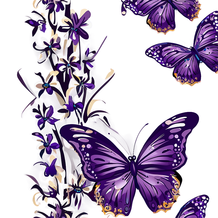 Purple Butterfly Vector Png 05232024 PNG Image