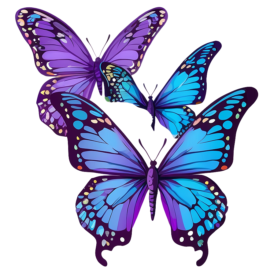 Purple Butterfly Vector Png Mcc53 PNG Image