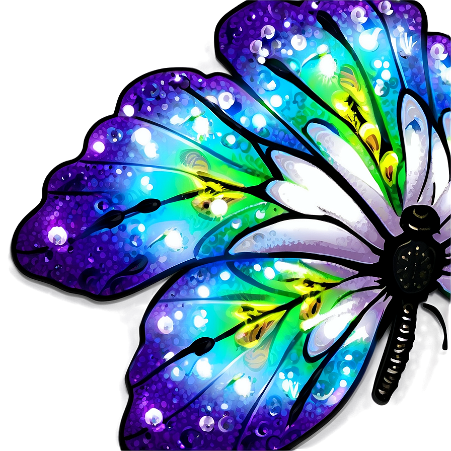 Purple Butterfly With Sparkling Dust Png 80 PNG Image