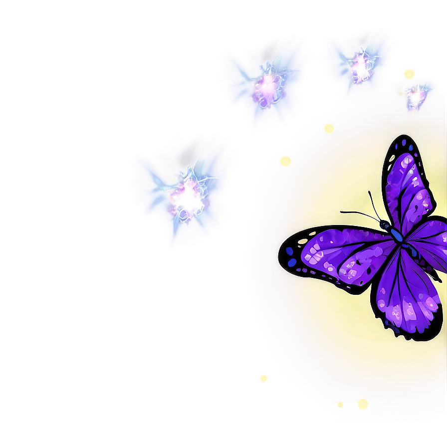 Purple Butterfly With Sparkling Dust Png 91 PNG Image