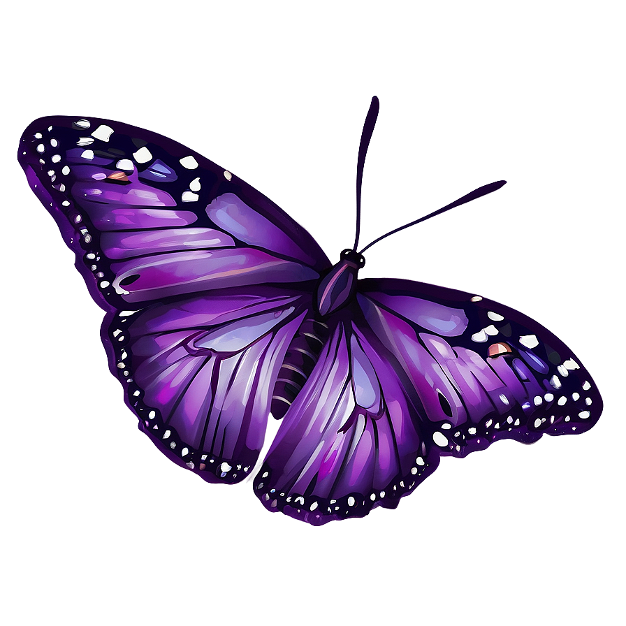 Purple Butterfly With Stars Png 55 PNG Image