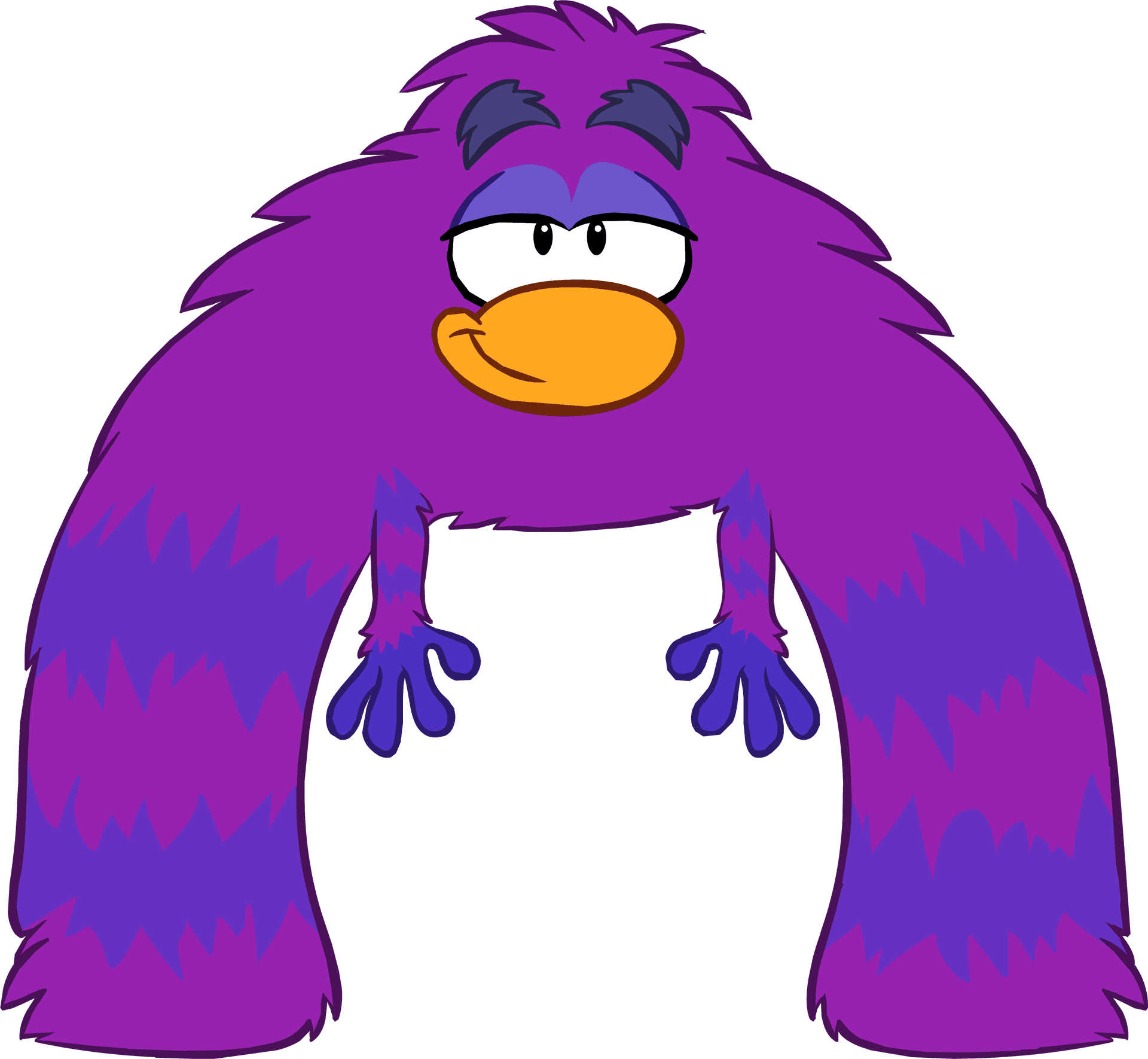 Purple Cartoon Monster Character PNG Image